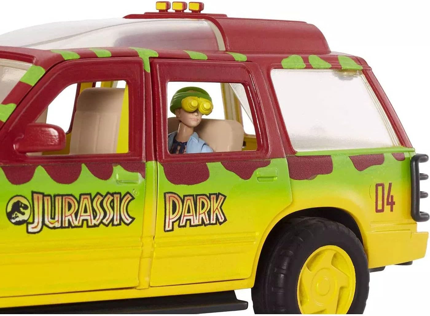 Tyrannosaurus Rex Escape Pack with Jurassic Park Ford Explorer 93 and Tim Action  MATTEL
