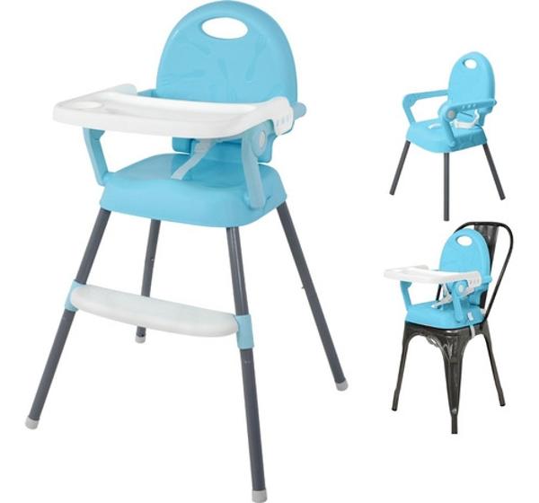 Silla Periquera Alta Bebe 3 En 1 Plegable Bandeja Ajustable .