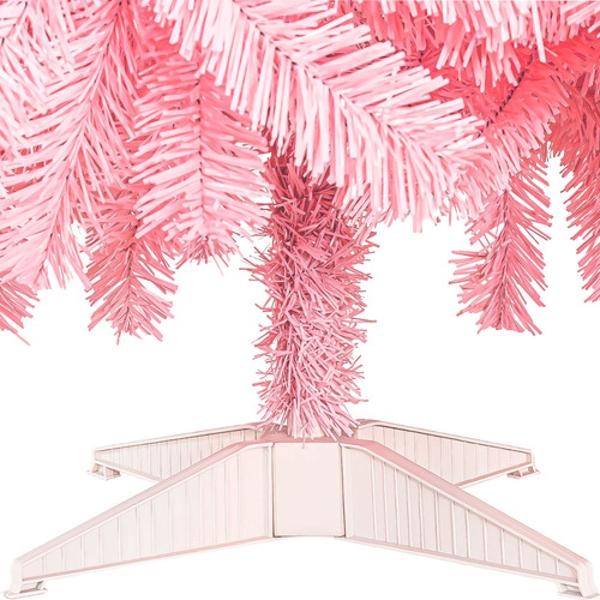Arbol De Navidad Rosa 1.9 Metros 900 Ramas Arbolito Navideño