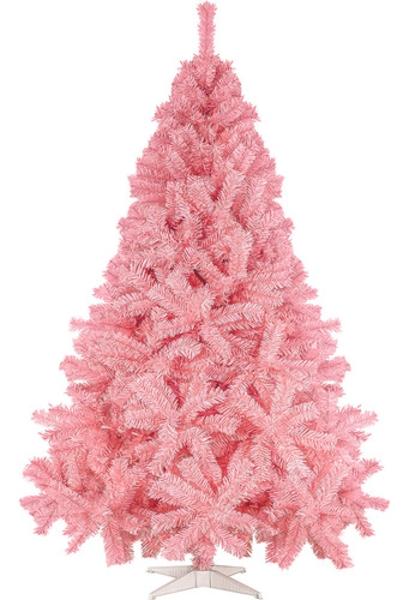 Arbol De Navidad Rosa 1.9 Metros 900 Ramas Arbolito Navideño
