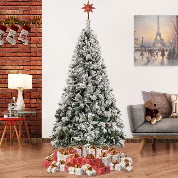 Arbol De Navidad Nevado 1.90 Metros Pino Navideño 1256 Ramas