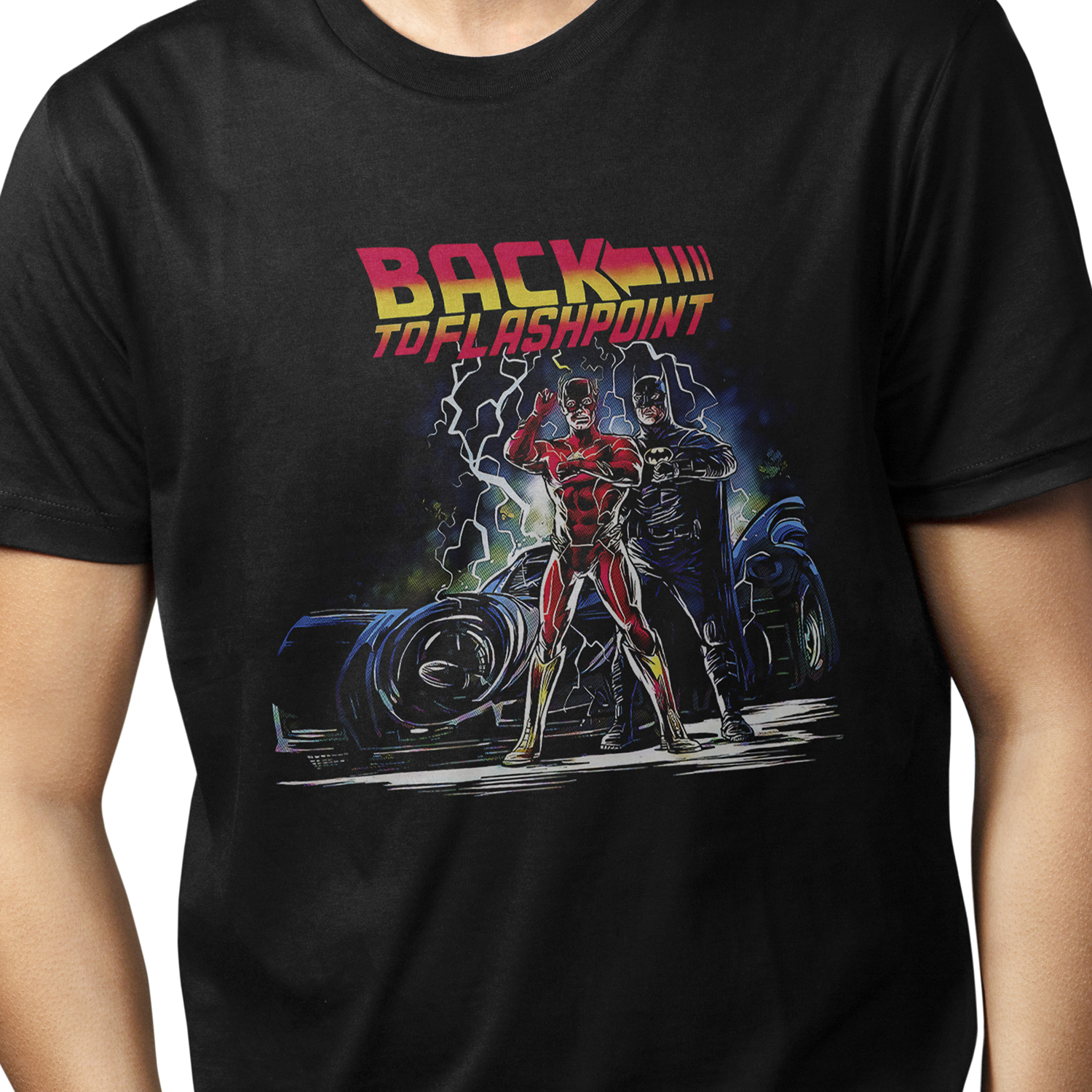 Playera para hombre The Flash y Batman: Back To Flashpoint XOLO