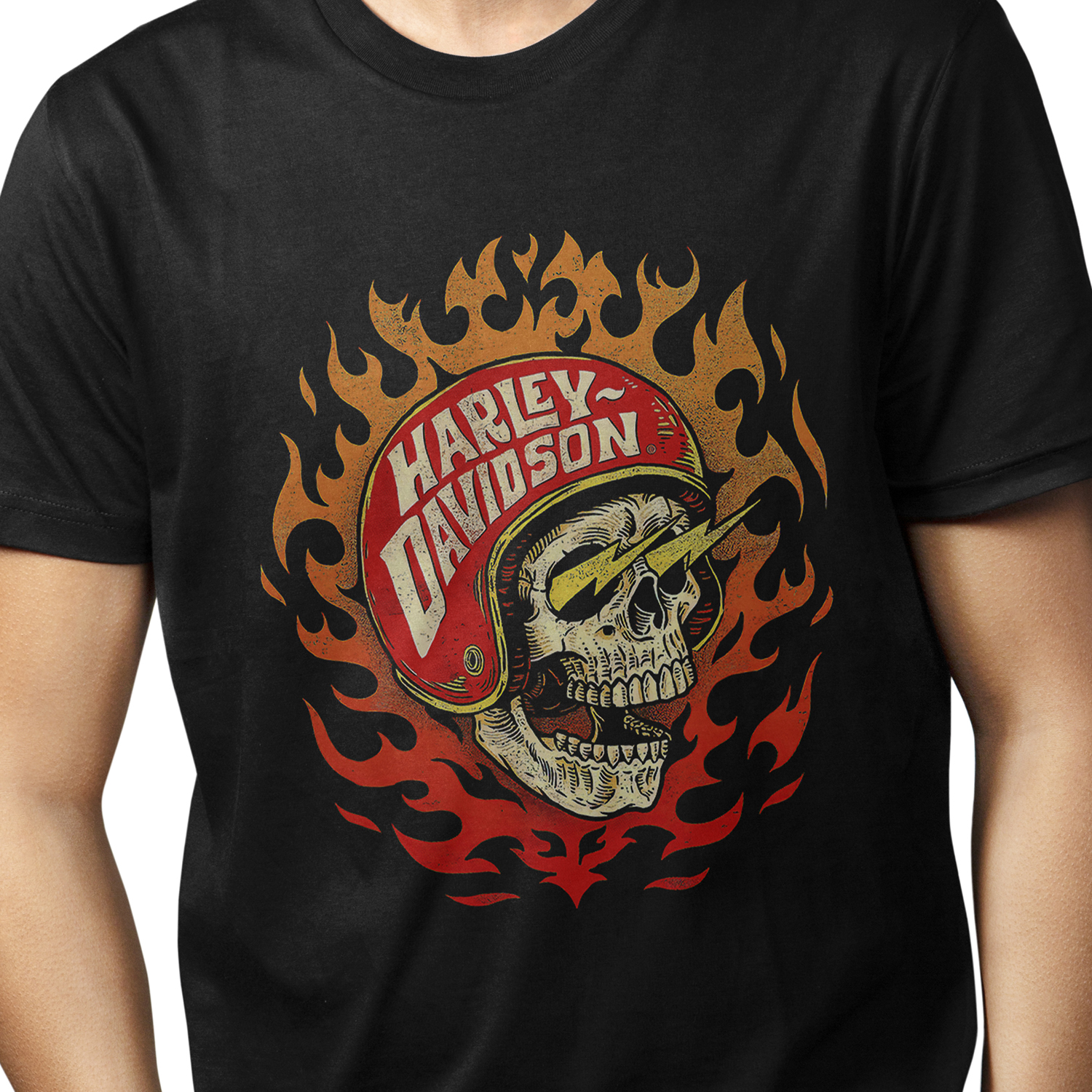 Playera para hombre Harley-Davidson: Calavera con Casco Biker XOLO