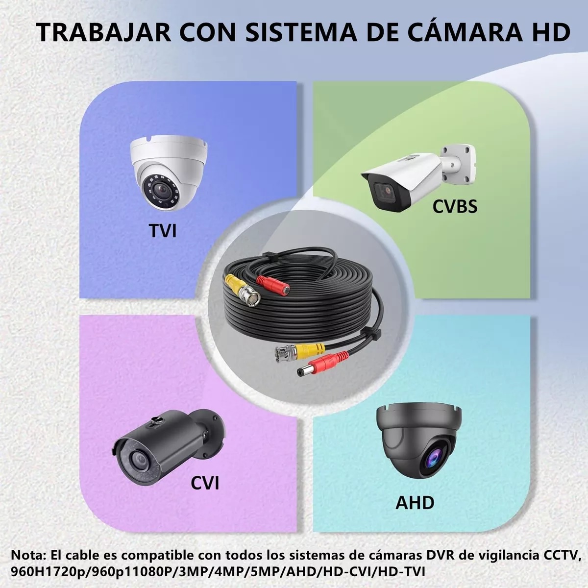 Cable Siames 50 Metros Para Camaras Seguridad Cctv Bnc Video