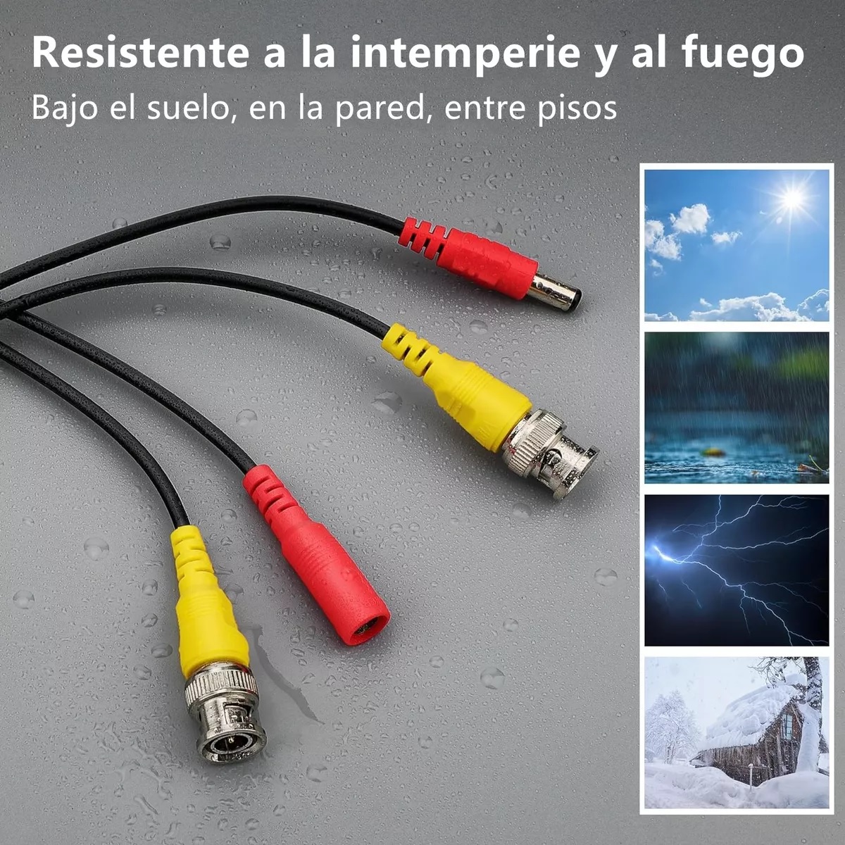Cable Siames 50 Metros Para Camaras Seguridad Cctv Bnc Video