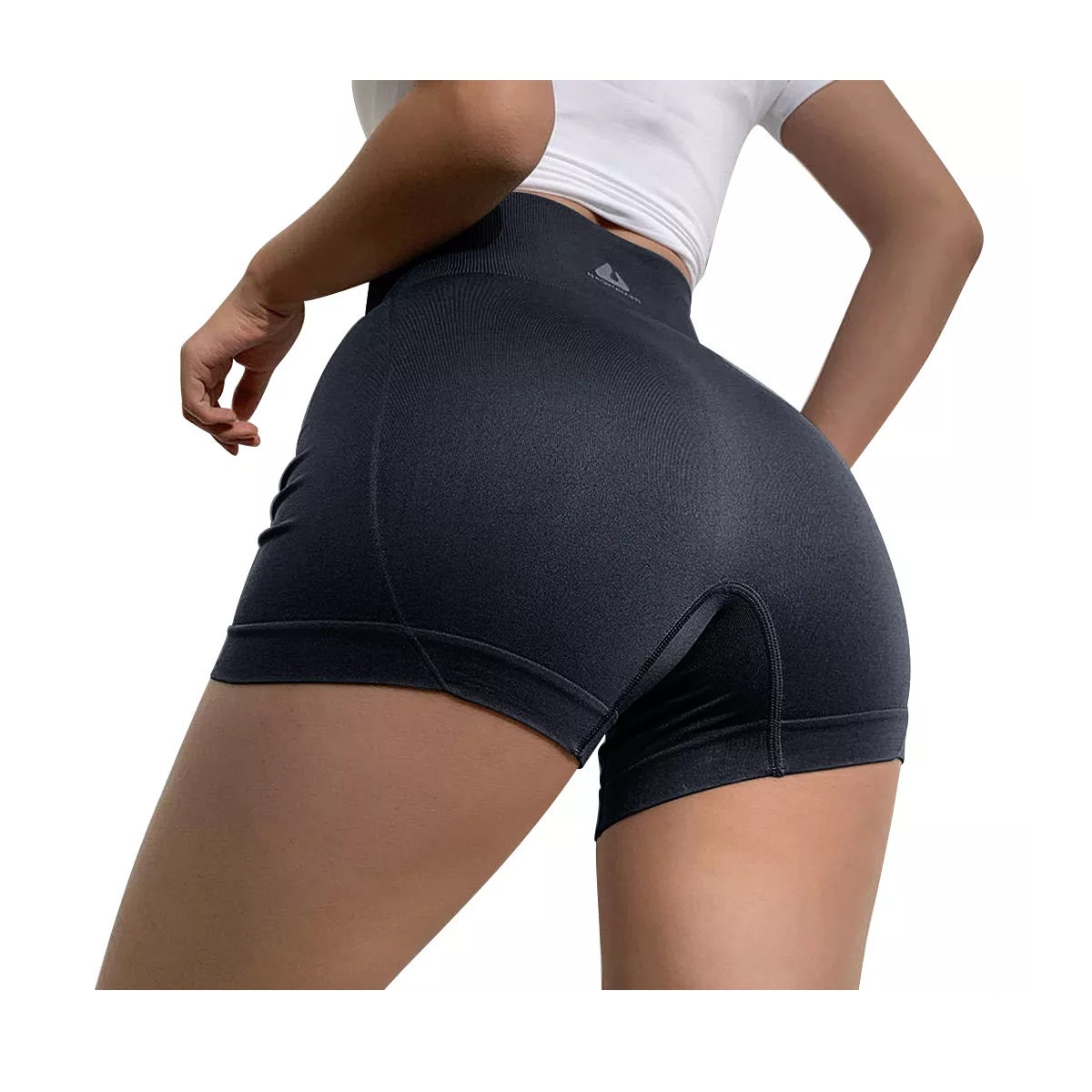 2pzs Short Ejercicio Casual Gym Cintura Alta Unitalla Negro y Verde