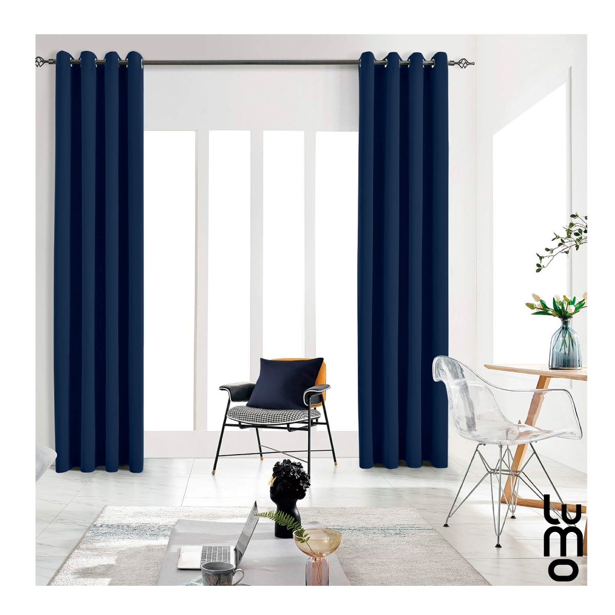 Set 2 Cortina Elegante Blackout para Ventana .