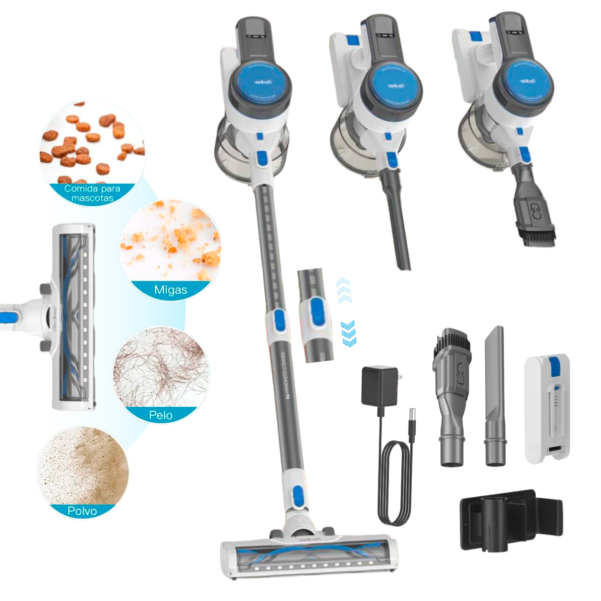 Aspiradora Inalambrica de Mano Potente 250 W 6 in 1