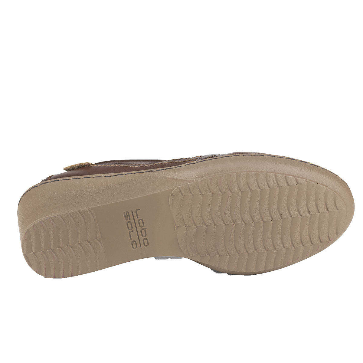 Zapato Con Tacón Mujer Lobo Solo 5590 Caoba De Piel Confort