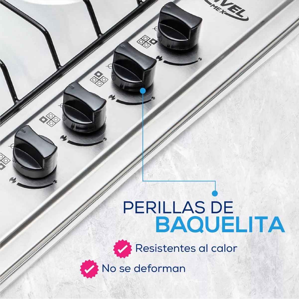 Parrilla de Empotre Alfa 4RIV-XMB 4 Quemadores Acero Inox ENDY10