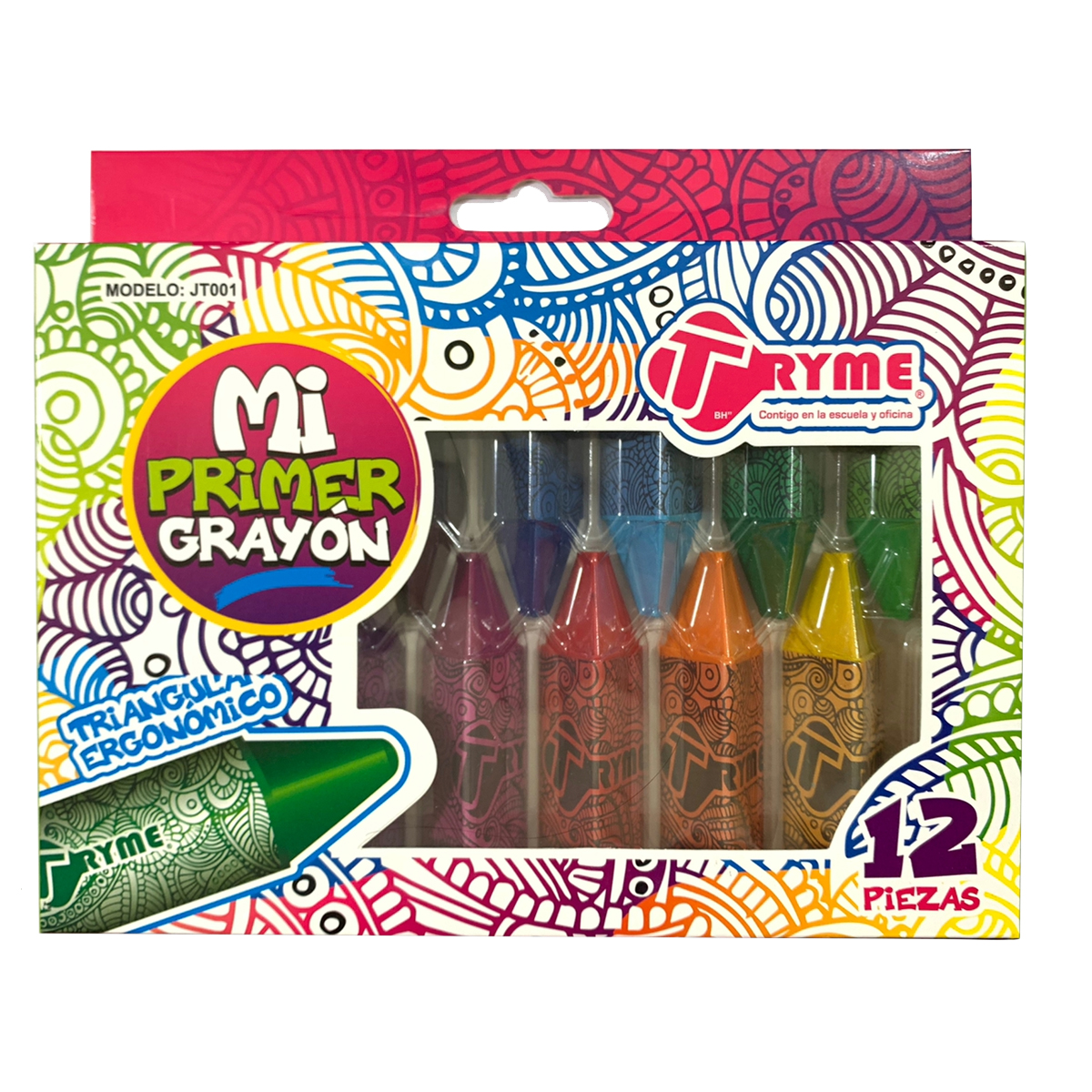 12 piezas Crayones triangulares de colores Mi primer Crayon