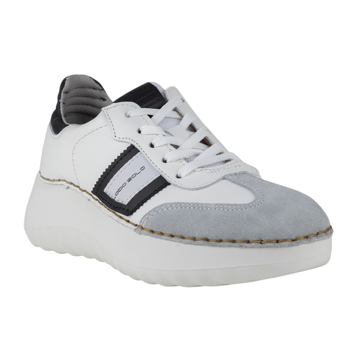 Tenis Blanco Mujer Suela Gruesa Lobo Solo 4808 Vail Agujeta