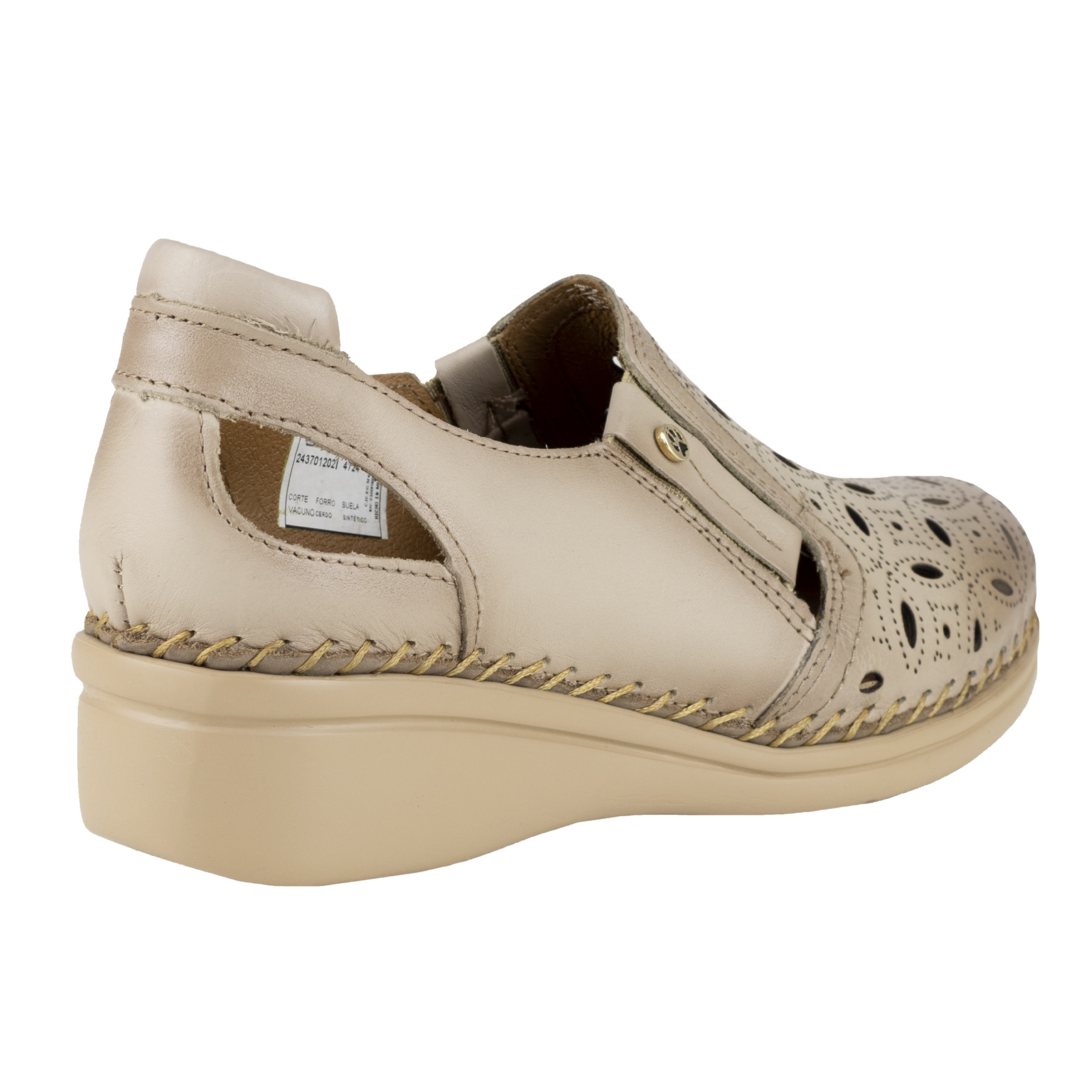 Zapato Mujer Con Tacón Lobo Solo Jessi Abiertos 4724 Arena