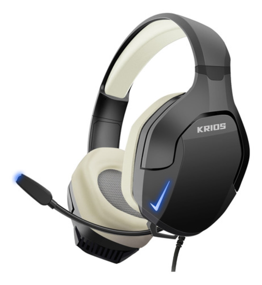 Audífonos Gamer Para Xbox Pc K10 Con Microfono y Led Rgb Color Negro/Beige