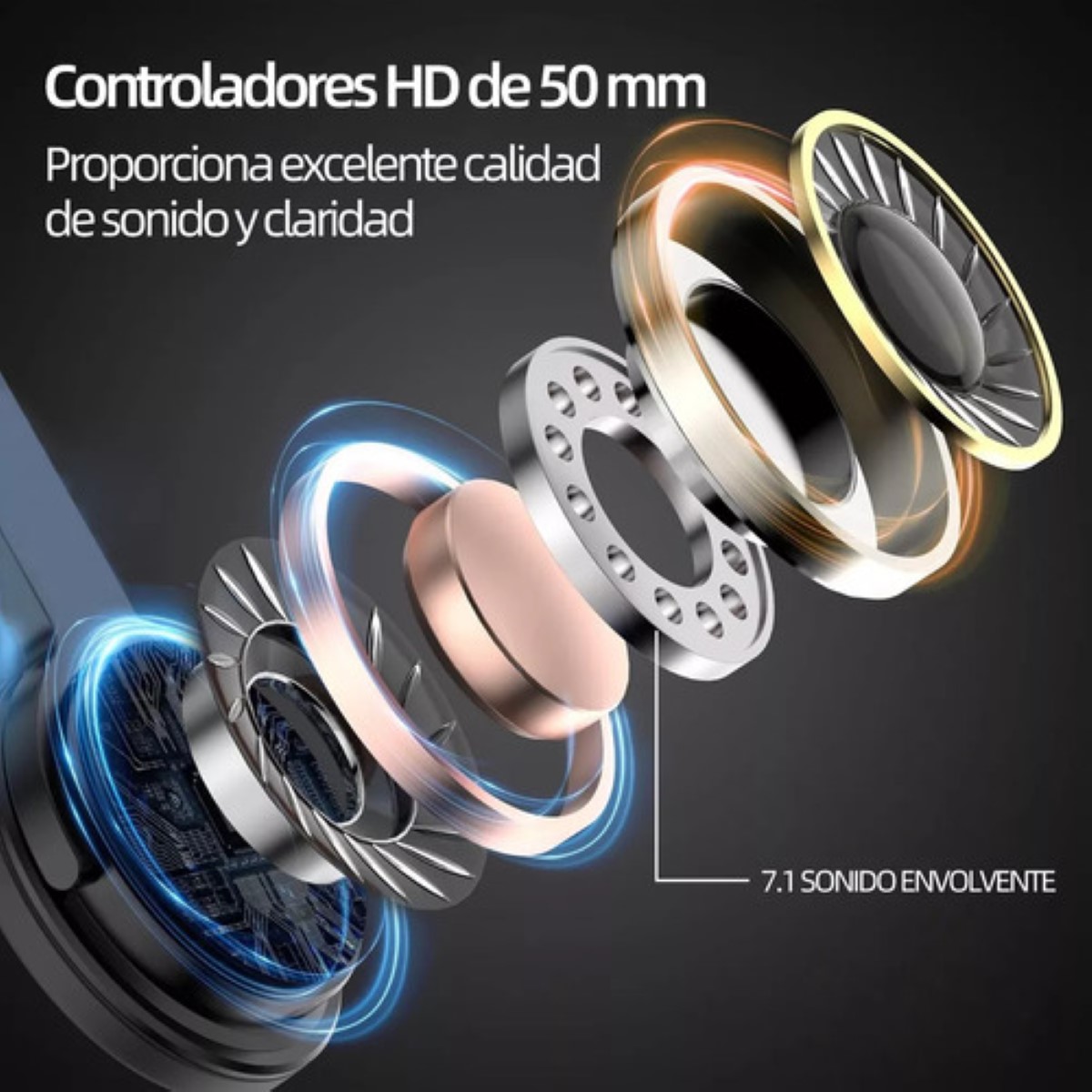 Audífonos Gamer KRIOS K7 Diadema, Negro