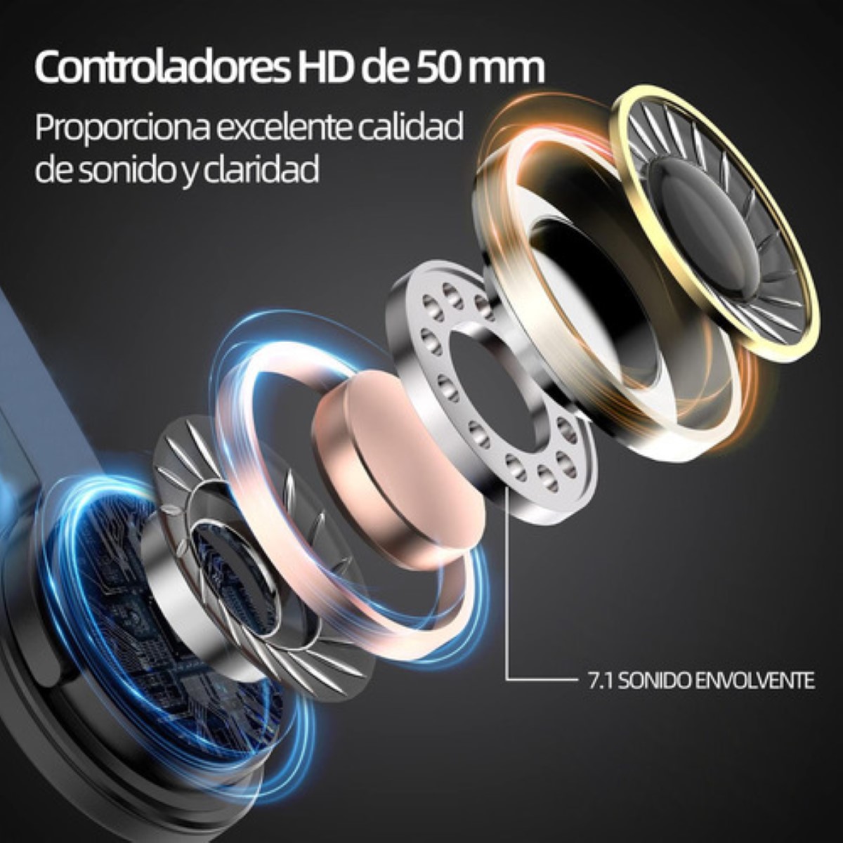 Audífonos Gamer Para Xbox Pc K10 Con Microfono y Led Rgb Color Negro/Beige