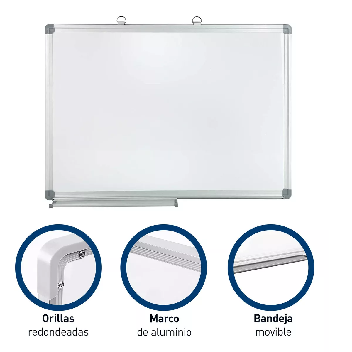 Pizarrón 60cm x 40cm color beige de pared con marcador y borrador Beige