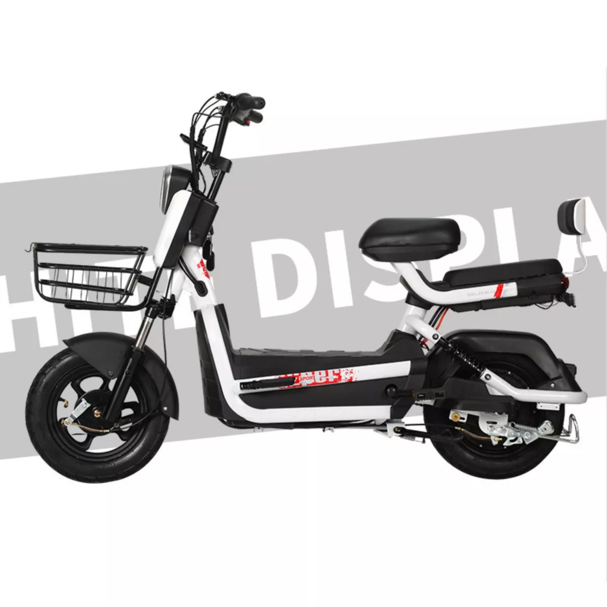 Moto Bicicleta Electrica 1,000w 45km/h Recargable 2 Asientos Color Blanco
