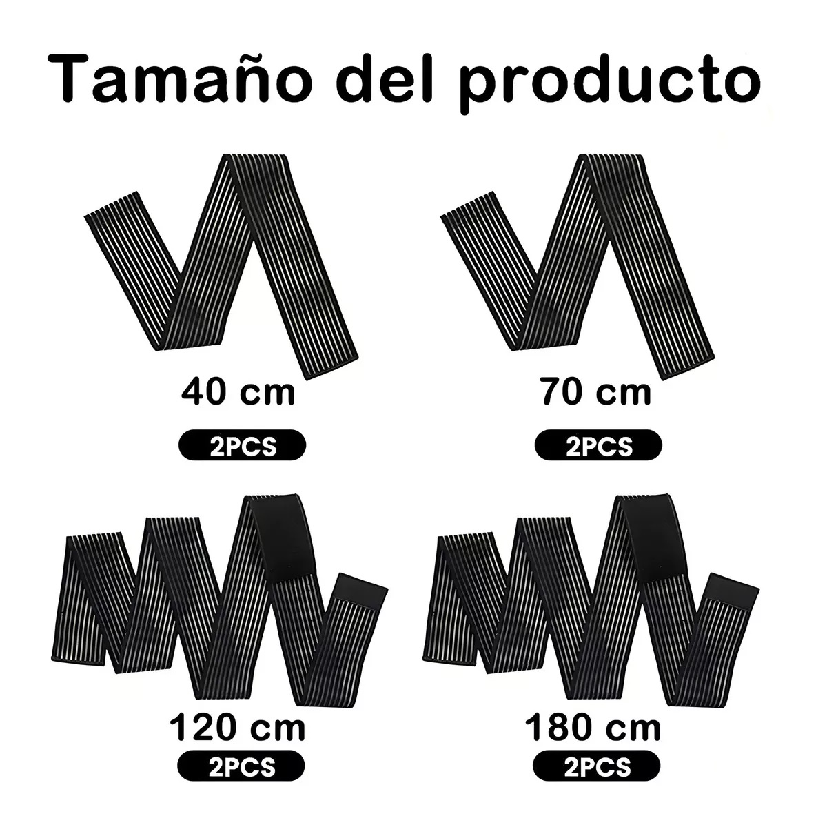 Rodillera Elastica Vendas 4 Par Bandas Deportiva Rodilla Gym Talla M