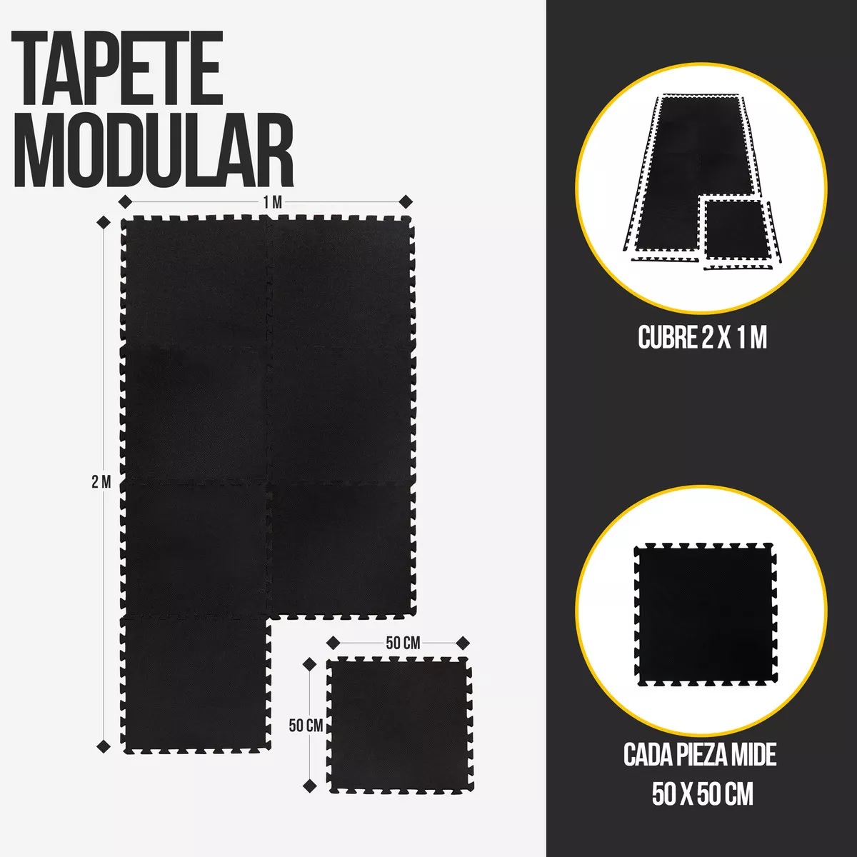 Tapete Ejercicio Gym Tapete Pesas Crossfit Multiuso Resistente Durable 8 piezas