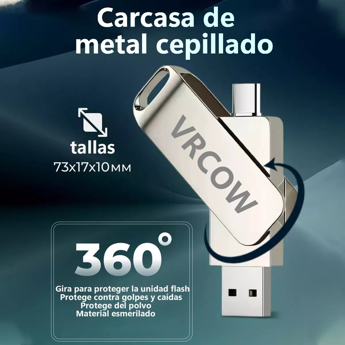 Memorias Usb 3.0 Tipo C Y Micro Usb Vrcow 2tb(2000gb)