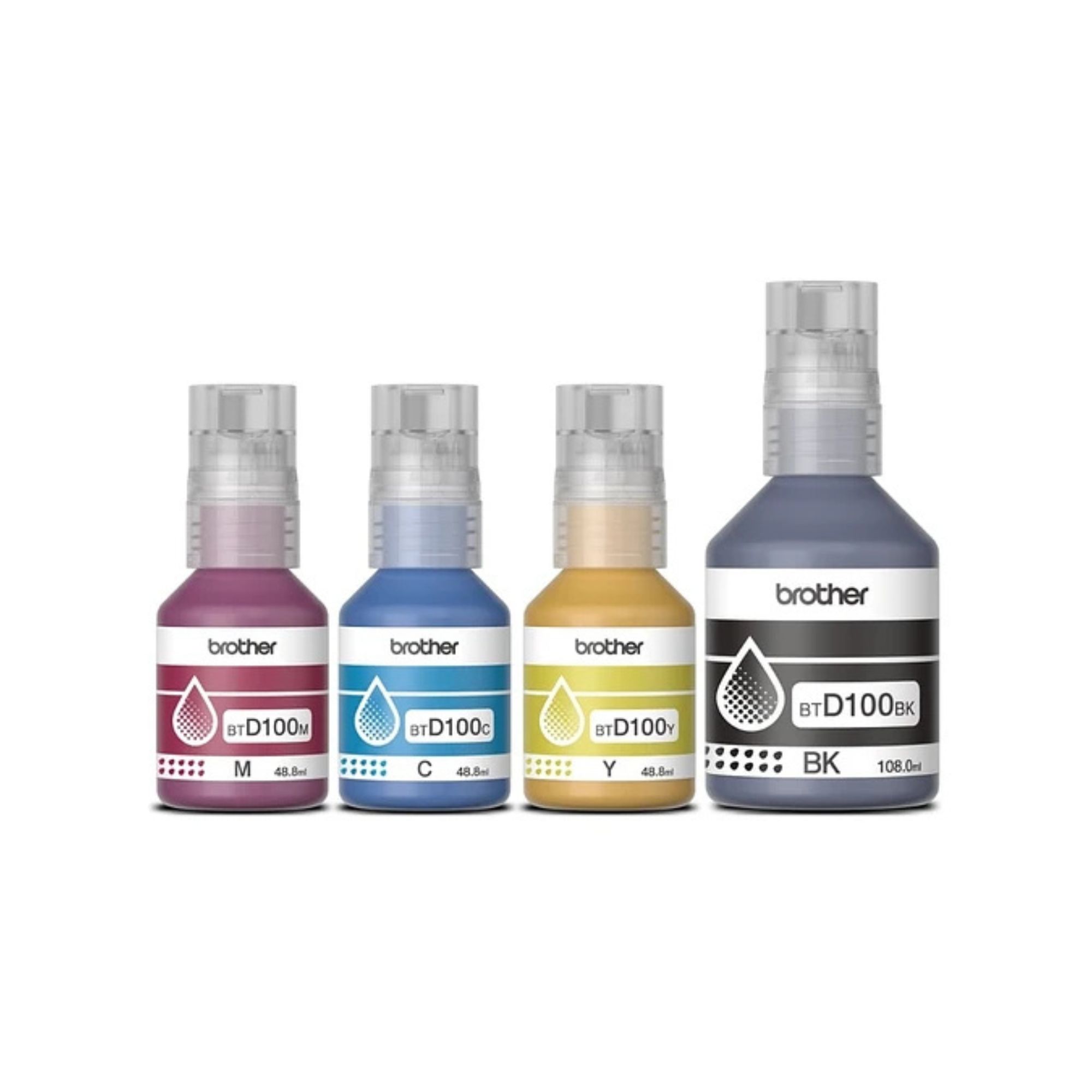 4 Pack - Botella de Tinta Brother BTD100