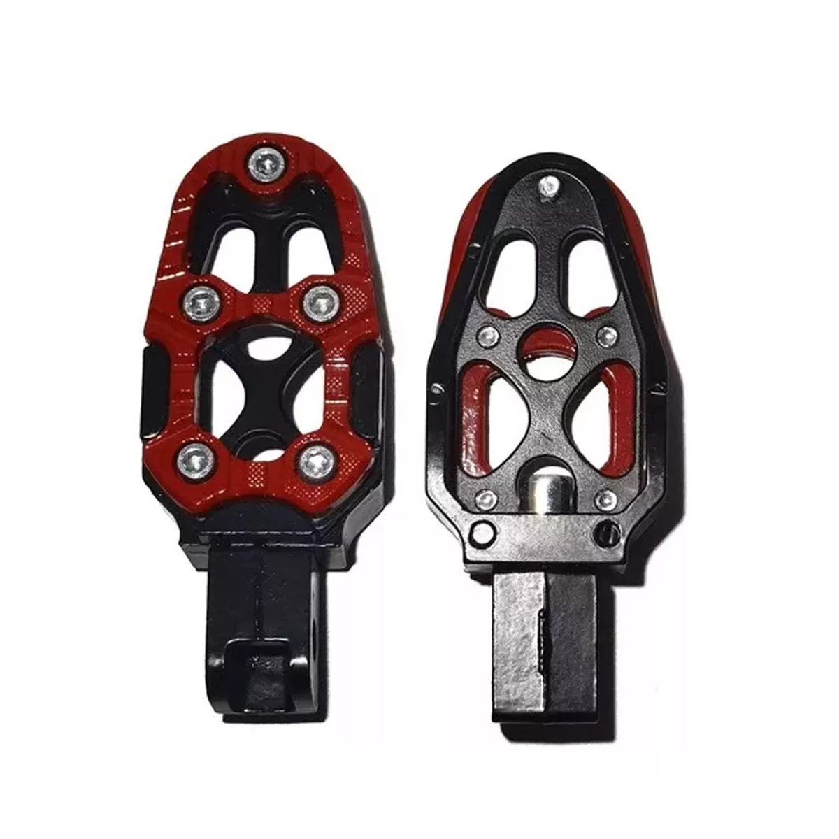 Posapies Para Moto Univesales 1 Par Aluminio Color Rojo