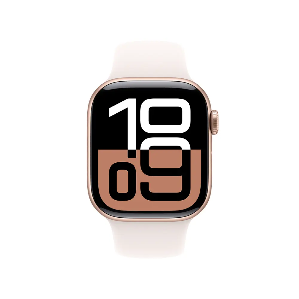 Apple Watch 10 GPS 42 MM Con Caja De Aluminio Oro Rosa Y Correa Deportiva Rosa Rubor S/M