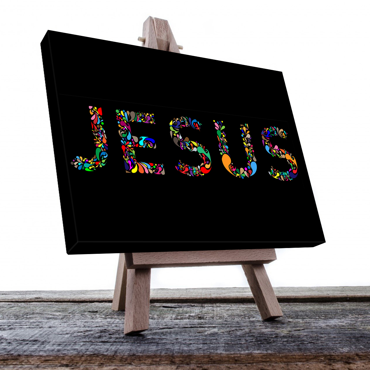Cuadro Decorativo Religioso Jesús vitral 135 X 90