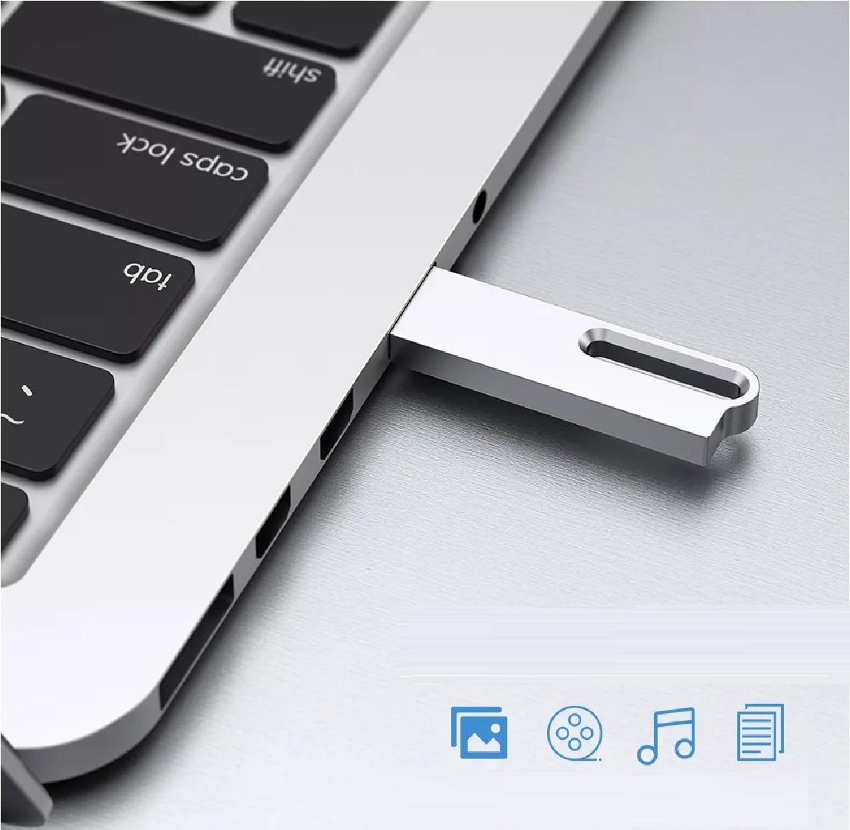 Memorias Usb 2.0 Topesel De 16 Gb, Plateado, 5 Piezas