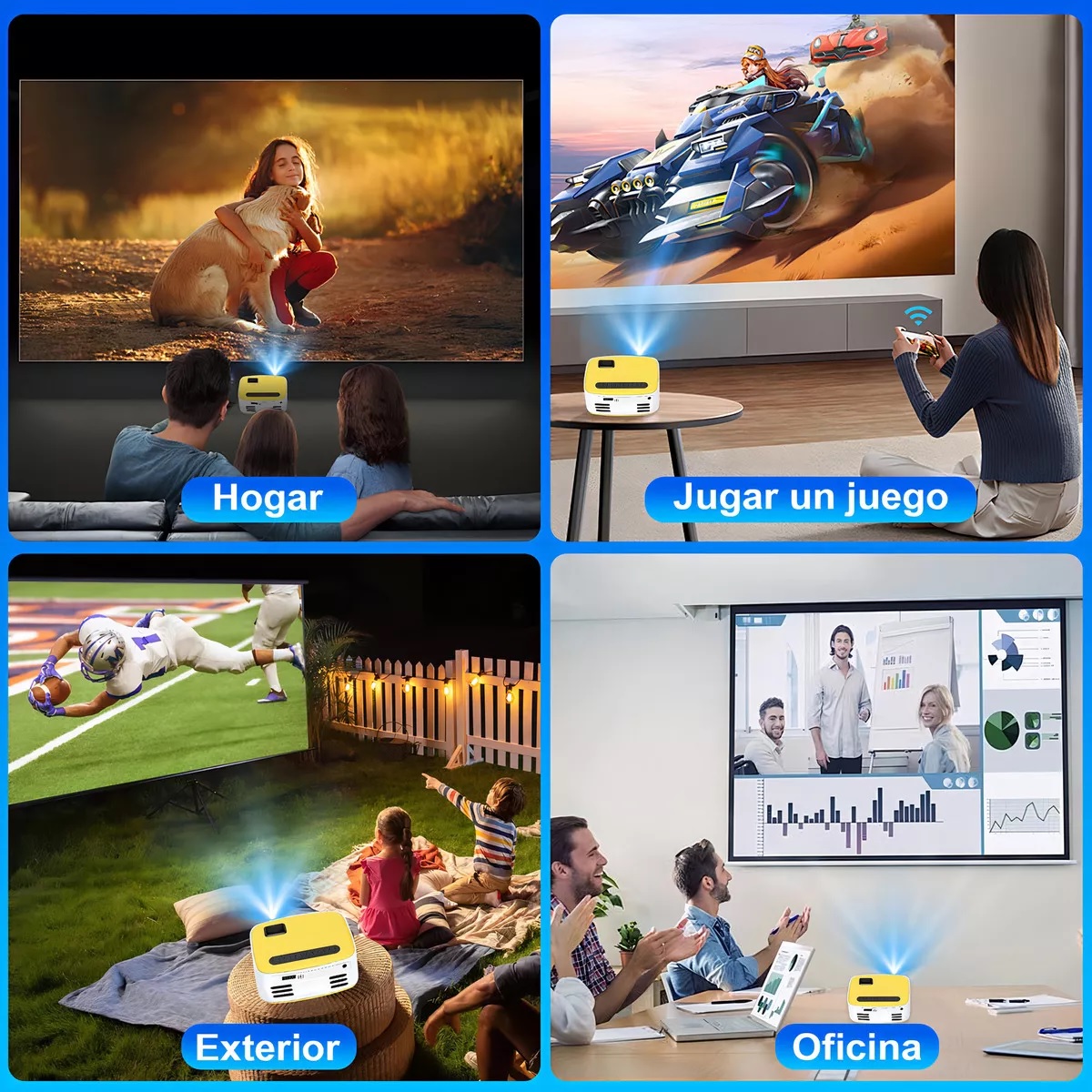 Mini Proyector Portatil Wifi para Smartphone/IOS/Android, 2.4g/5g Wifi