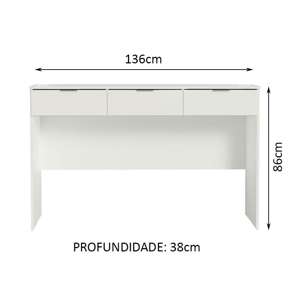 Tocador Multifuncional Moderno Madesa Carly Color Blanco
