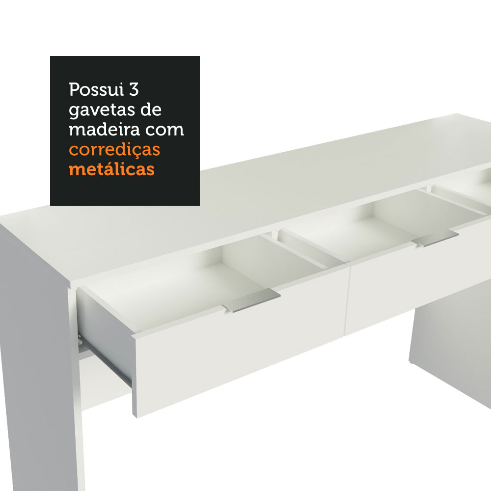 Tocador Multifuncional Moderno Madesa Carly Color Blanco