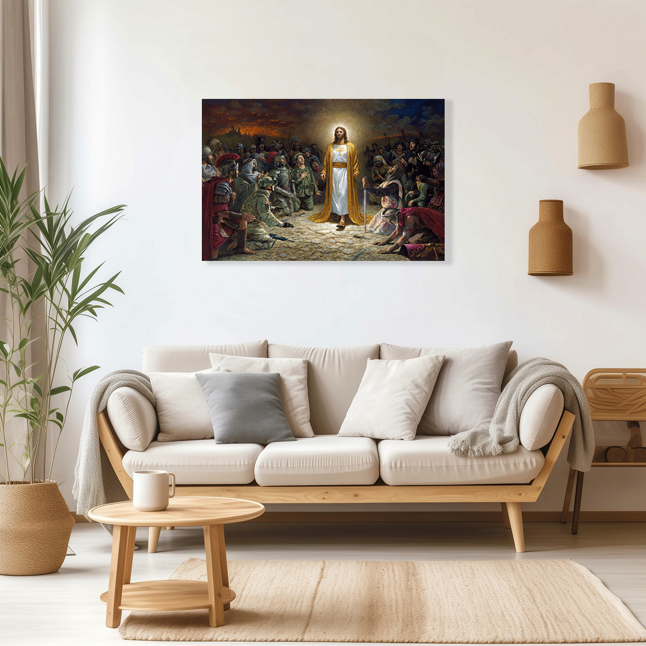 Cuadro Decorativo Religioso Jesús Enseñando Paz 120 X 80