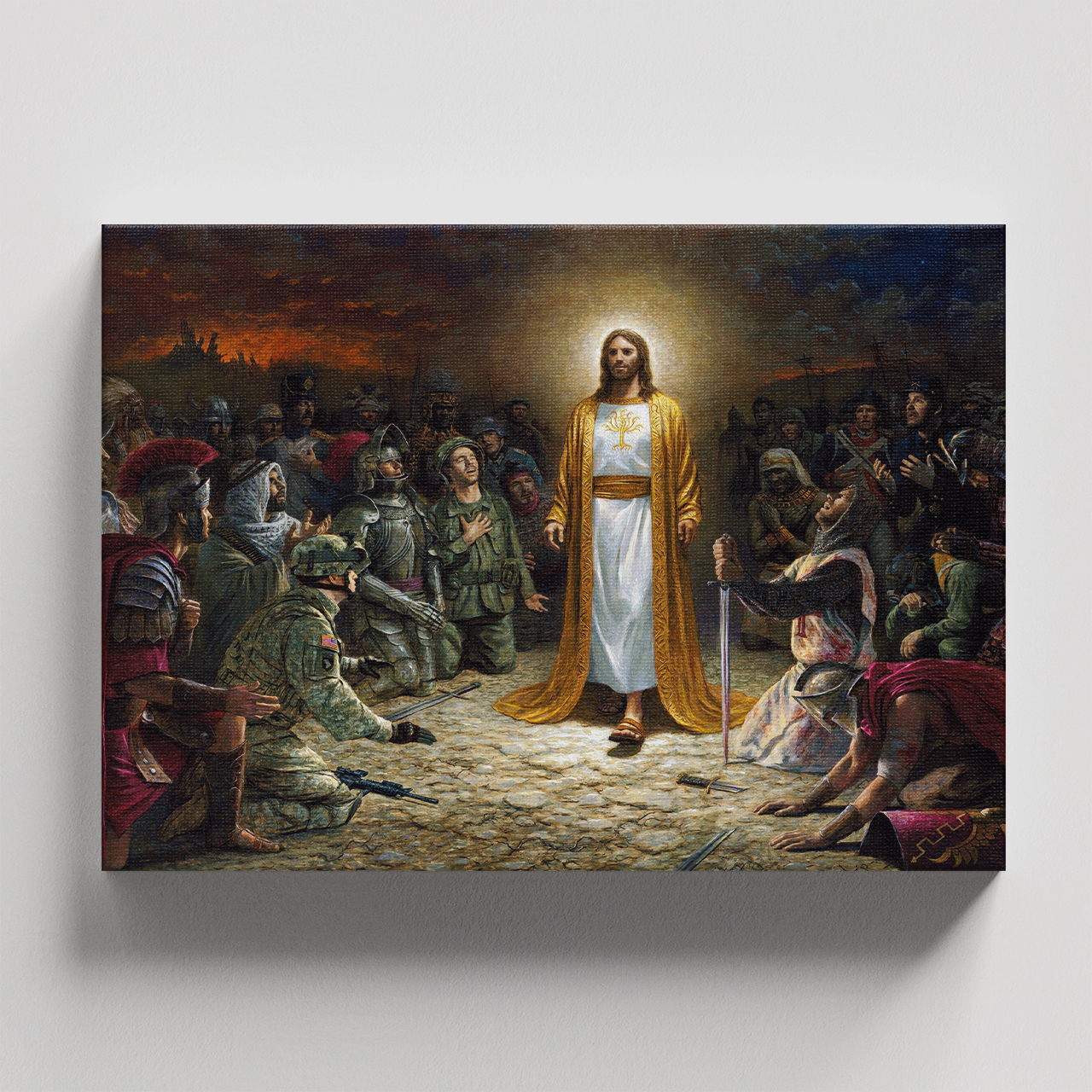 Cuadro Decorativo Religioso Jesús Enseñando Paz 120 X 80