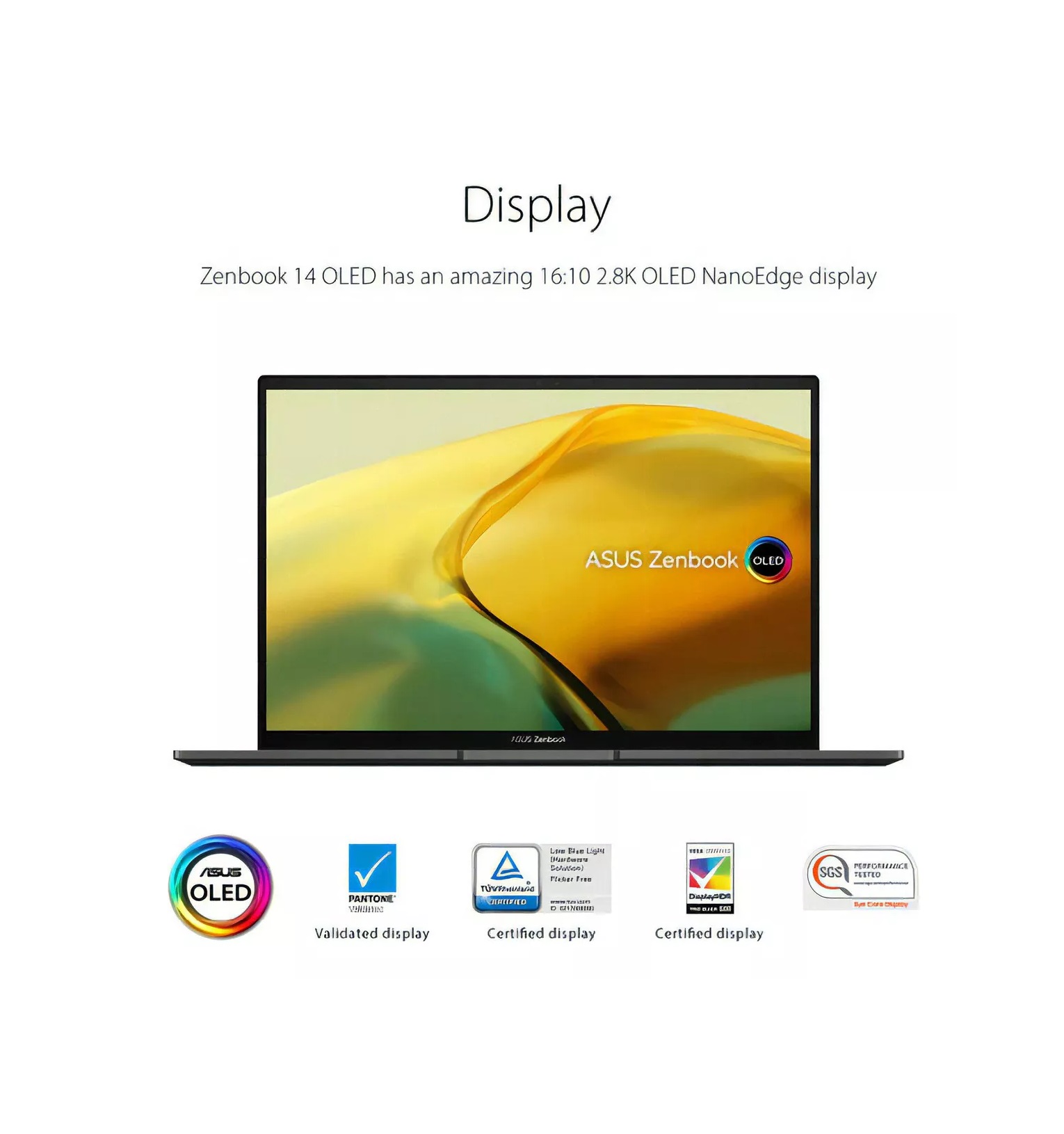 Laptop Asus Zenbook UM3402YA-WS51T 14 Pulgadas Oled HDR Procesador Ryzen 5 7530u 8 Gb Ram 256 Gb Ssd Windows 11 Home