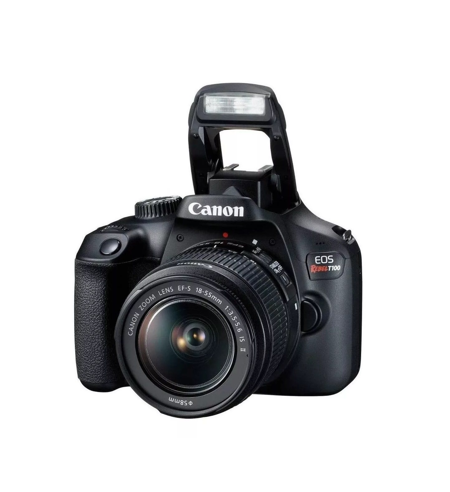 Camara Canon EOS Rebel Kit T100 Con Lente EF-S 18-55 mm f/3 1/2 - 5 1/2 III Color Negro