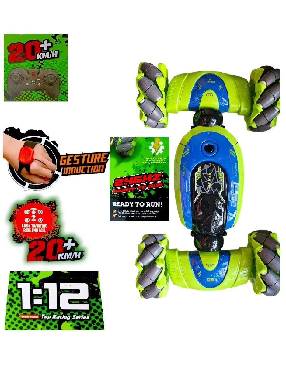 Carro De Juguete Control Remoto Con Luz Y Sonido 4x4 Gusano