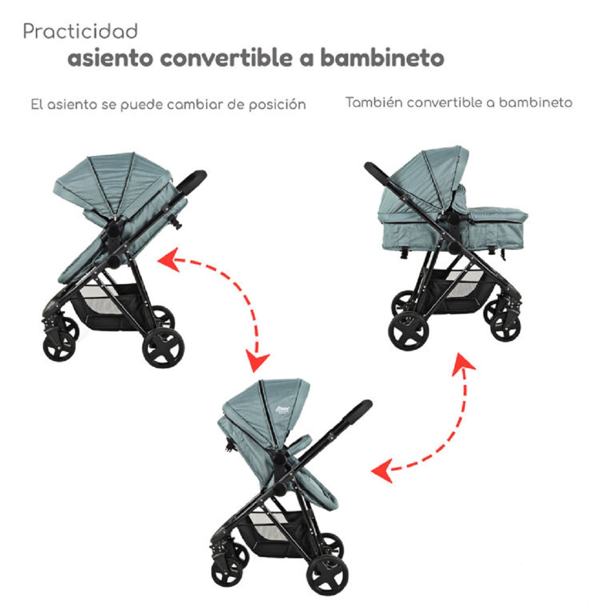 Carriola D'Bebé Travel System Prince Verde ENDY14