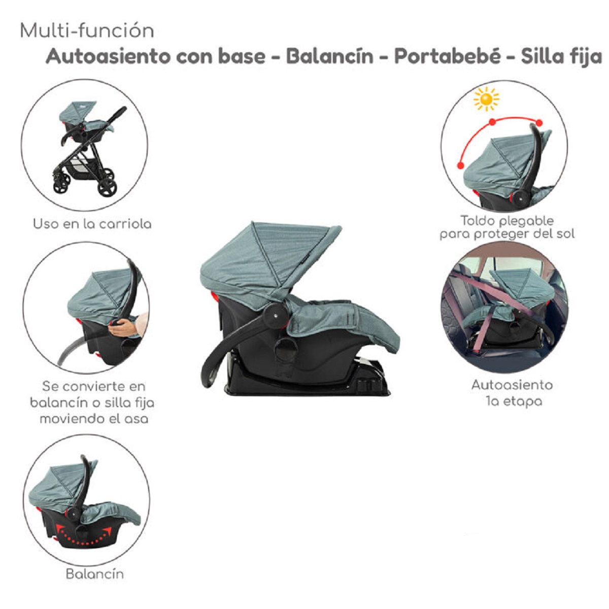 Carriola D'Bebé Travel System Prince Verde ENDY14