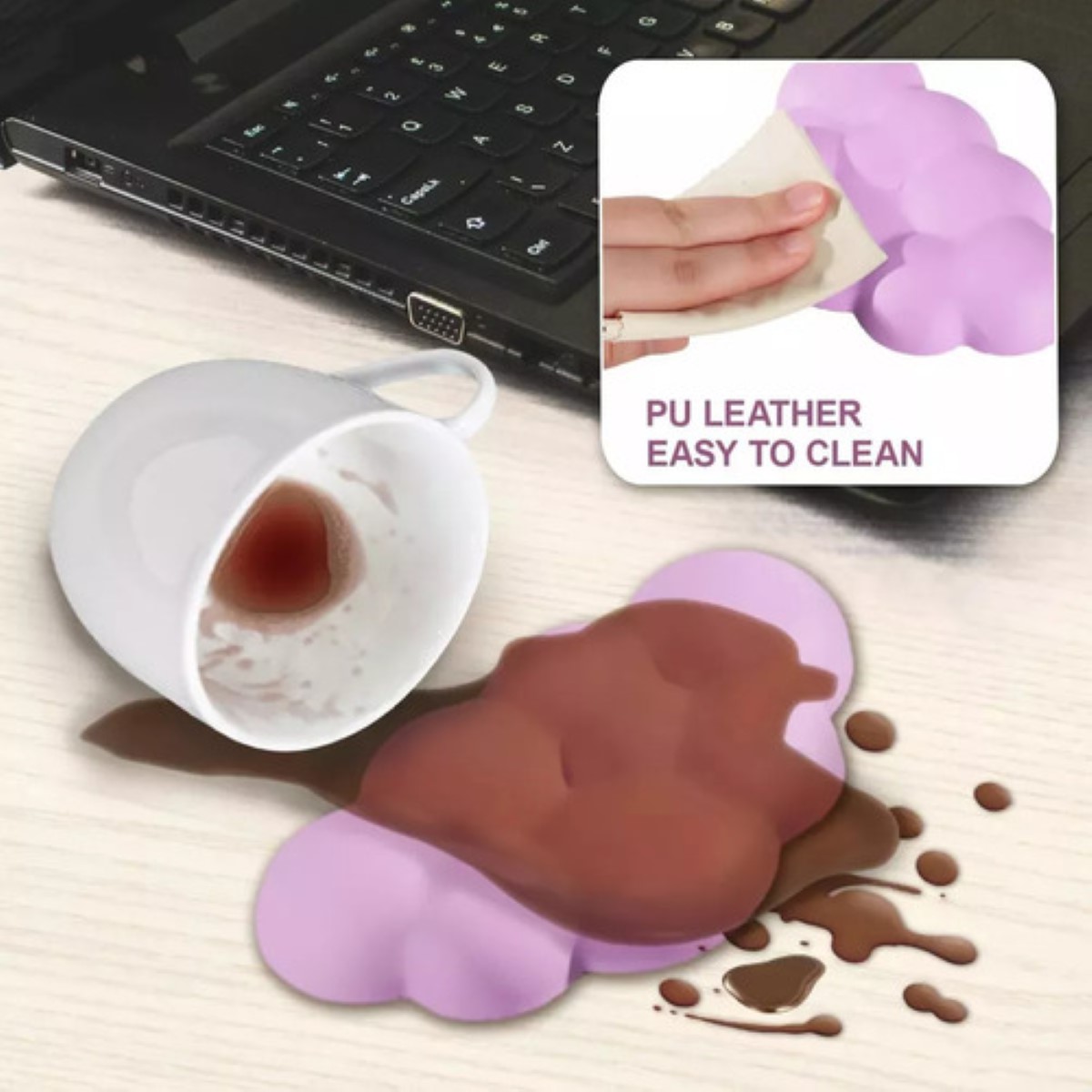 Teclado Almohadilla Para Reposamuñecas Y Mouse Soporte ROSA