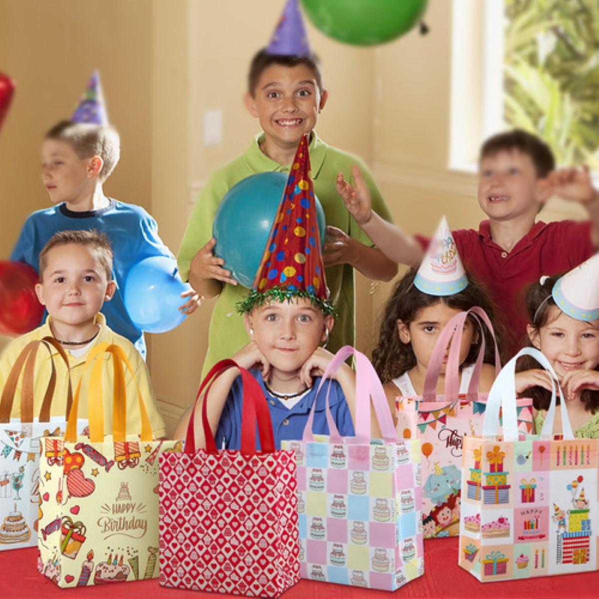 Bolsas De Cumpleaños Neón - 16 Unidades Brillantes Para Regalos, Fiestas Y Decoración