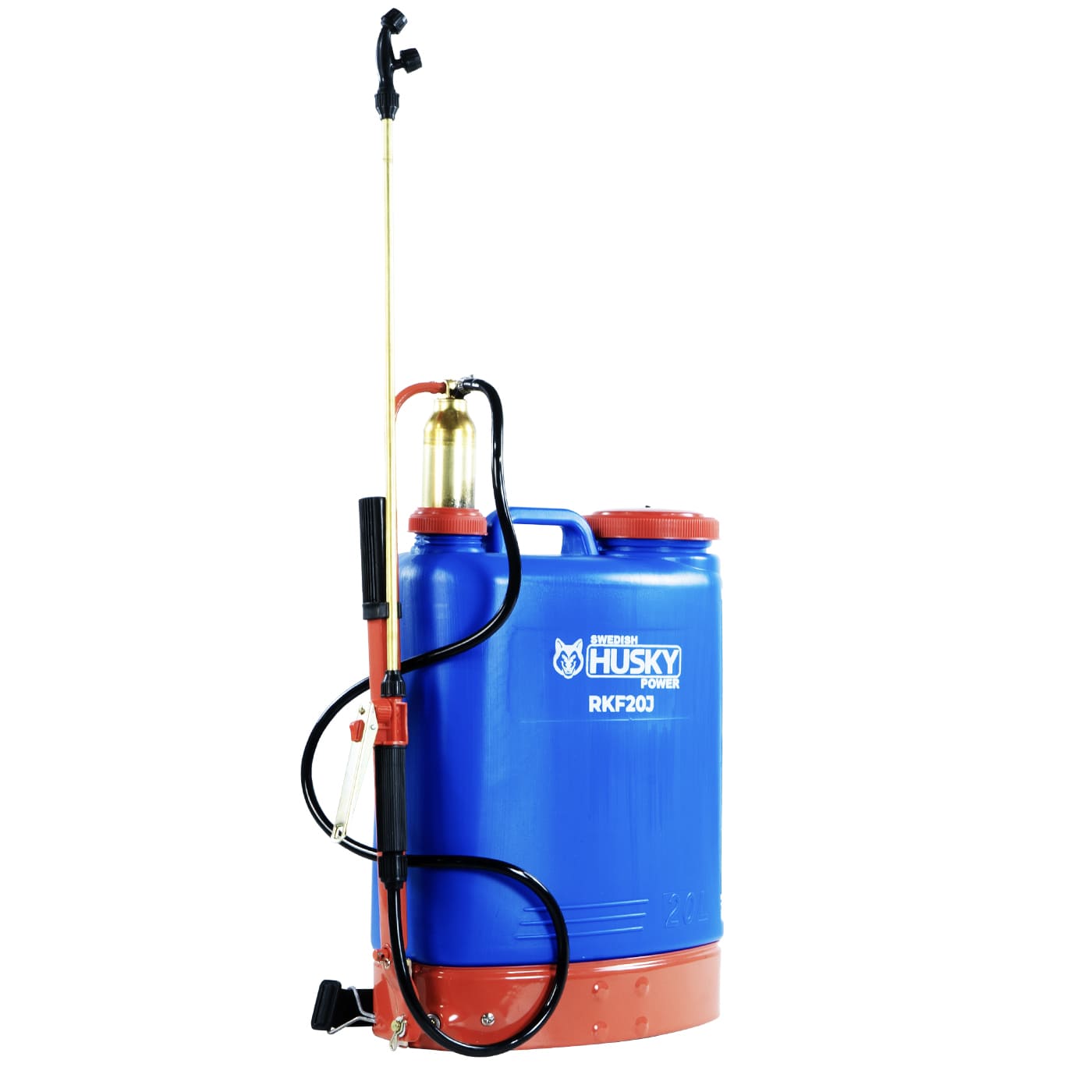FUMIGADORA ASPERSORA DE FERTILIZANTES MANUAL SWEDISH HUSKY POWER 20 LITROS C/BOMBA BRONZE - RKF20J