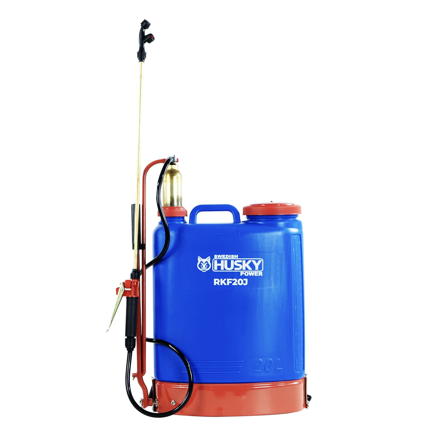 FUMIGADORA ASPERSORA DE FERTILIZANTES MANUAL SWEDISH HUSKY POWER 20 LITROS C/BOMBA BRONZE - RKF20J