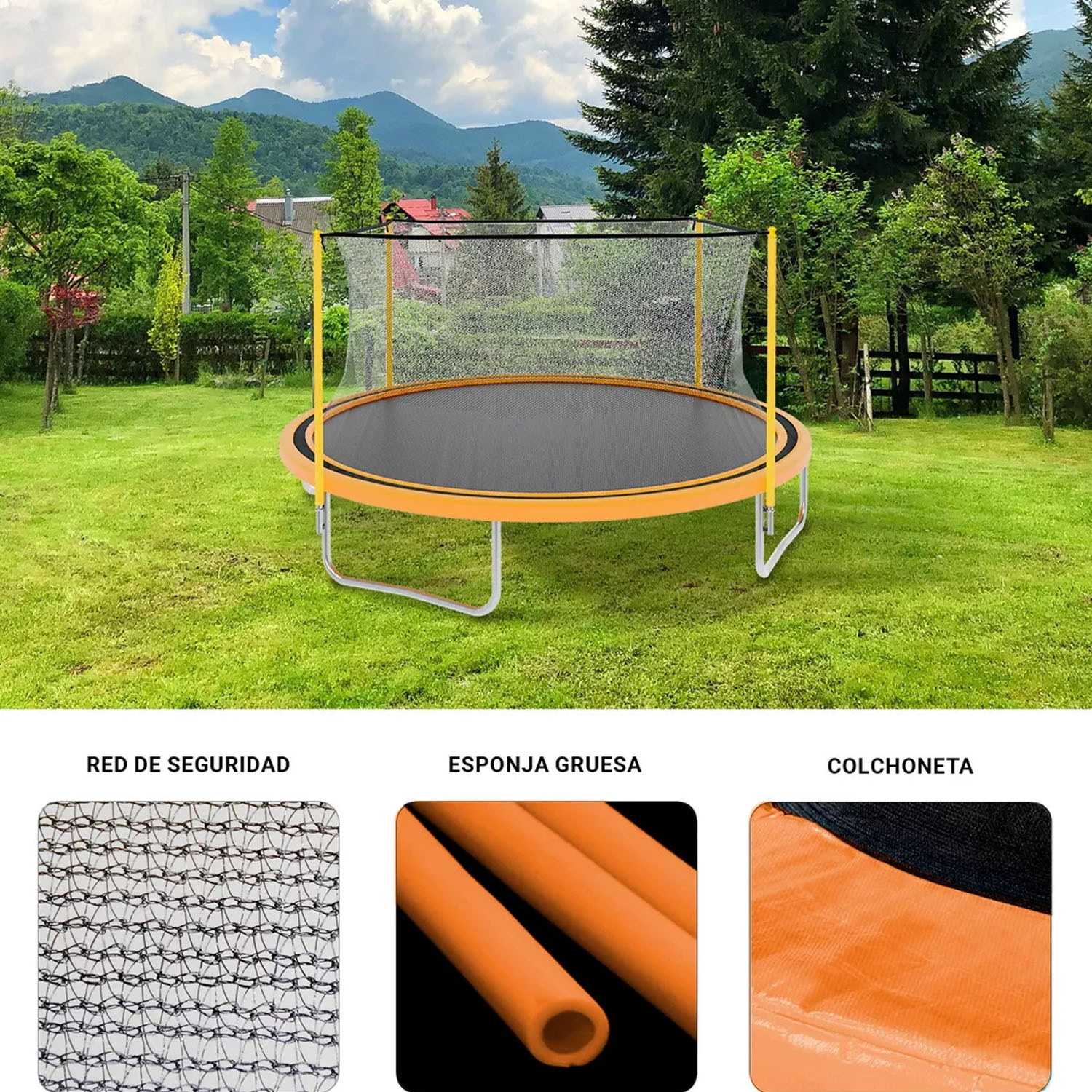 Trampolin 4.2 mts Brincolin 14 Pies Reforzado Uso Rudo Tumbling