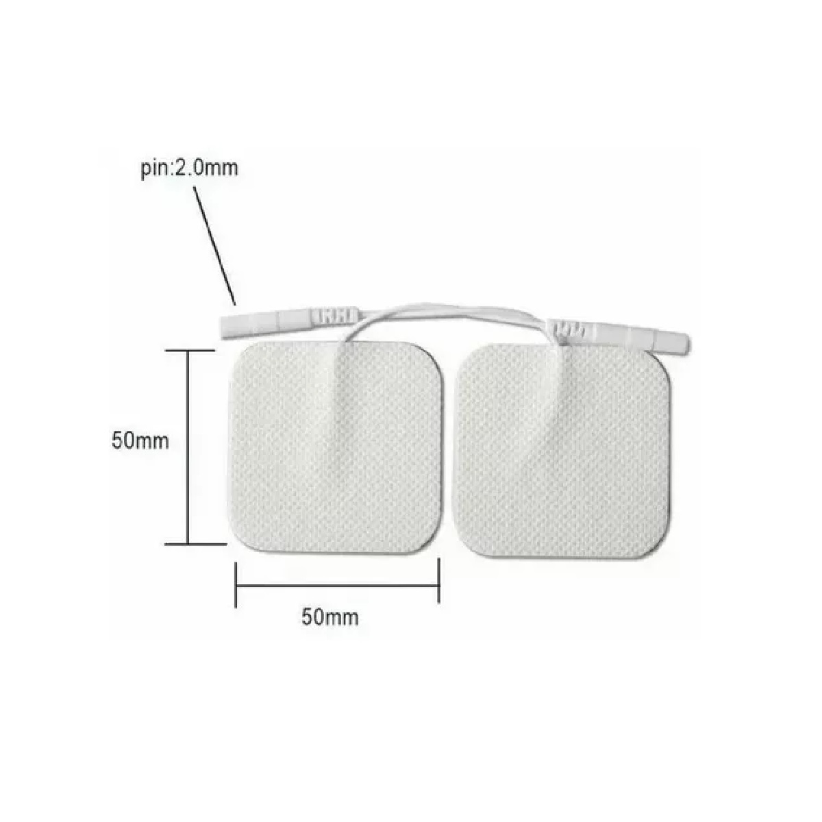 50 Electrodos Parches Para Electroestimulador Tens Ems