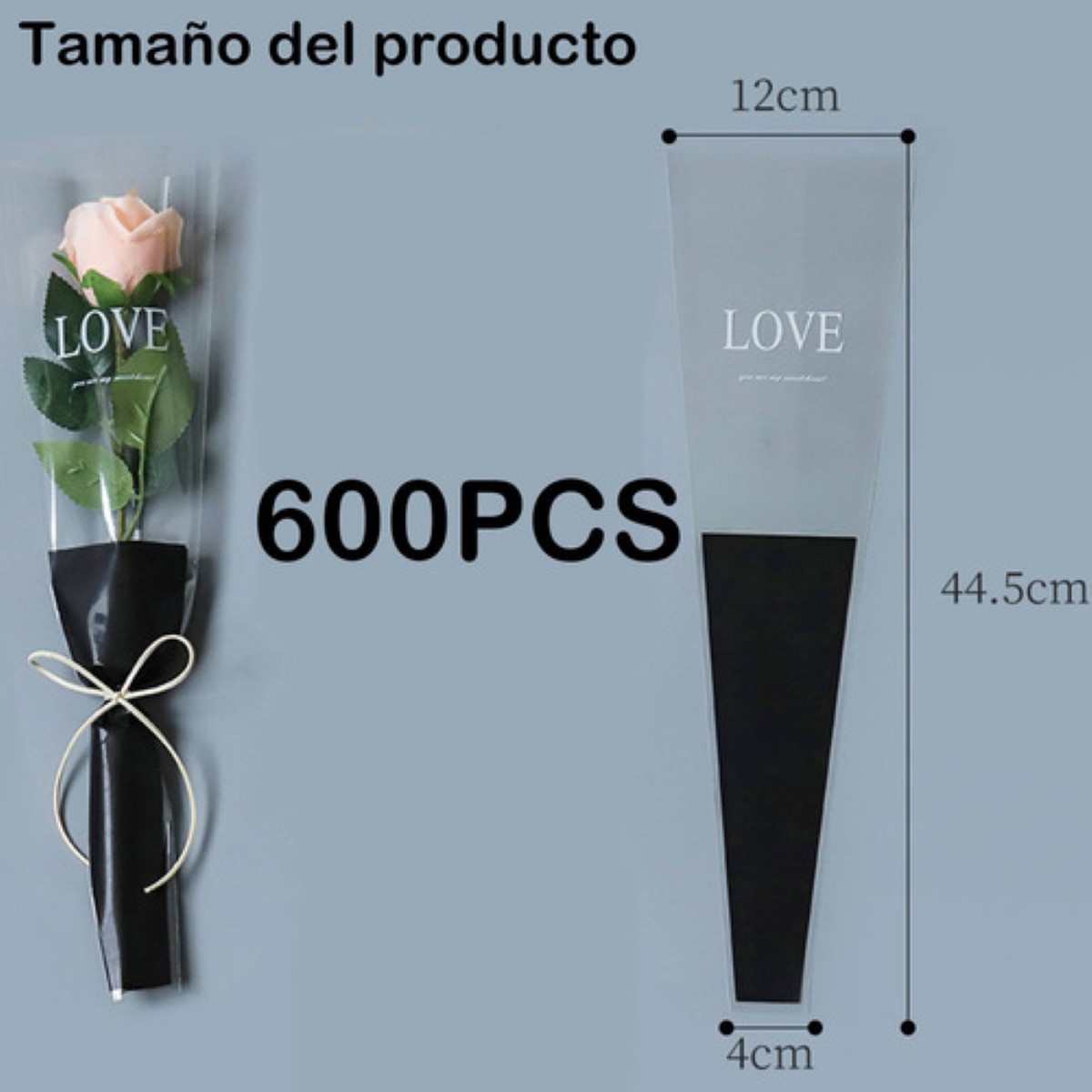 600 Pliegos Papel Celofán Coreano, Ramos, Arreglos Flores negro