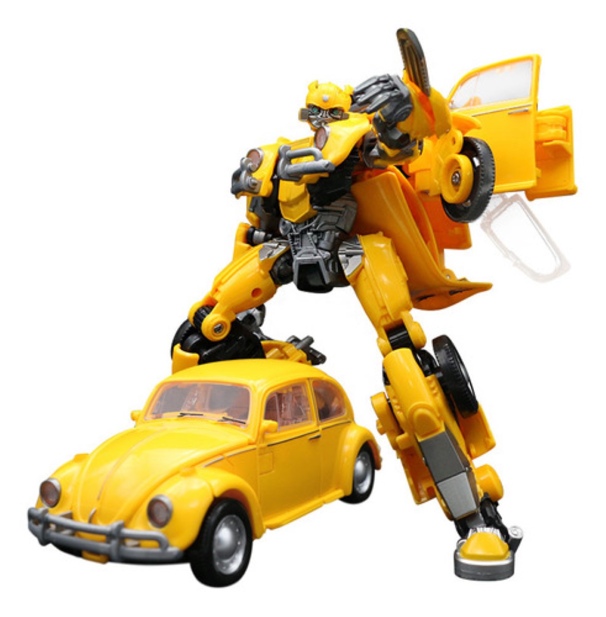 Juguete Para Niños Con Coche Robot Transformador De Aleación amarillo