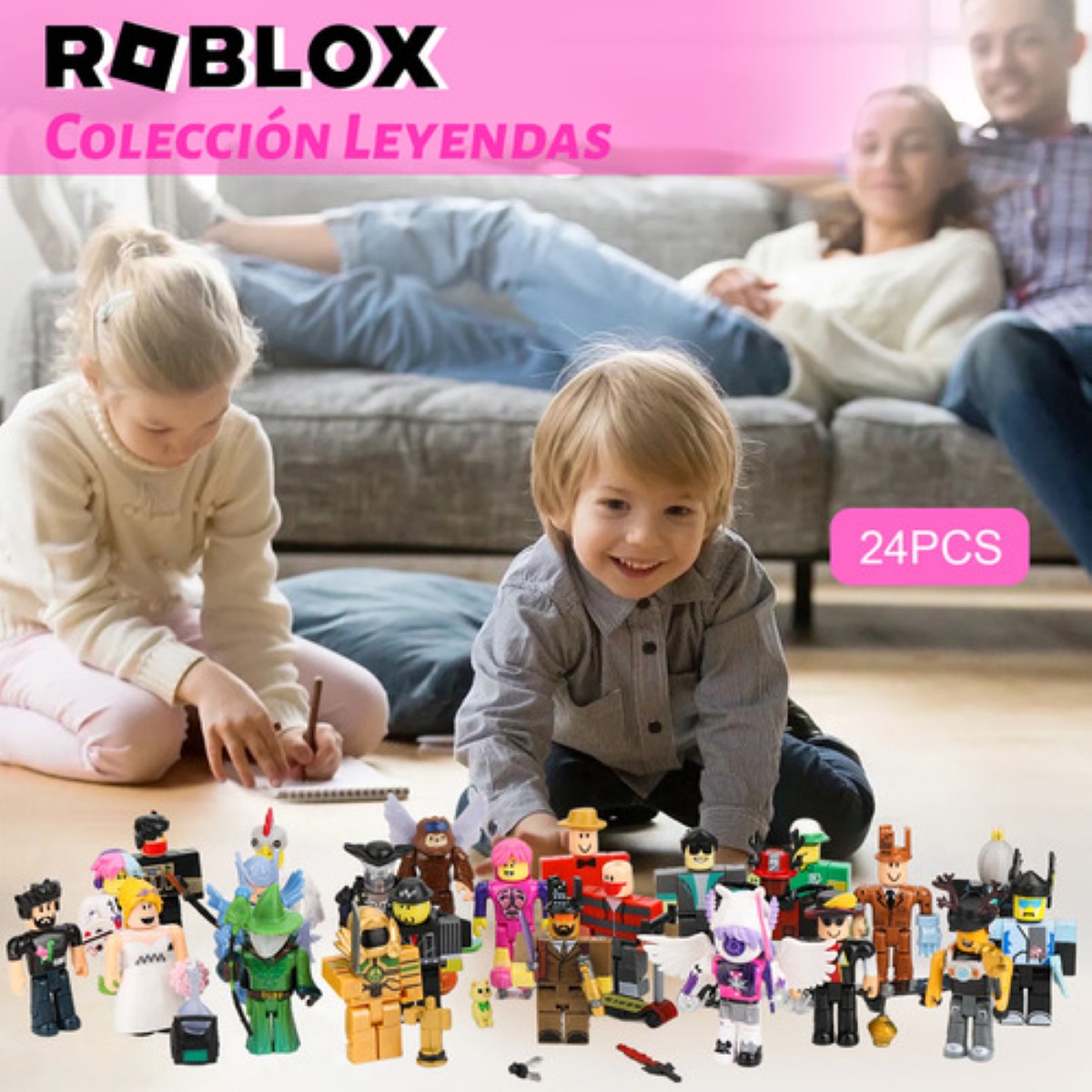24 Piezas Virtual World Roblox Building Block Muñeca ESTILO 4