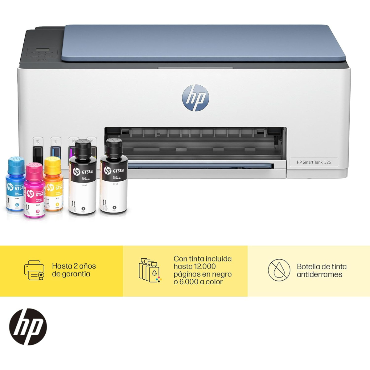 Impresora Multifuncional HP 525 Smart Tank Tinta Contínua